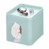 image:imageiDesign Cade Facial Tissue Cover Matte Soft Aqua  Boutique Box Holder For Vanity Countertops Desk Office amp Dorm