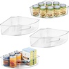 image:imageiDesign Clear Plastic 14 Wedge Bin 2Pack  Corner Lazy Susan Cabinet Kitchen Cabinet Organizer4 Piece Set