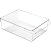 image:imageiDesign Fridge Storage Bin with Handle Clear  Fridge Tray For Cheeses and SnacksPack of 1