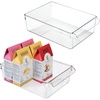 image:imageiDesign Fridge Storage Bin with Handle Clear  Fridge Tray For Cheeses and SnacksPack of 2