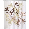 image:imageiDesign Laurel Fabric Polyester Shower Curtain 72 x 72  GrayBlue  1085 L x 87 W x 105 H Bathroom CurtainBrown