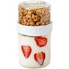 image:imageiDesign Medium Stack n Snack Food Containers  Stackable Snack Containers  Set of 2  ClearWhitePack of 1