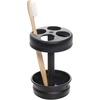 image:imageiDesign Metal Toothbrush Holder  Bathroom Cup for Bathroom Organization The Olivia Collection  325 x 325 x 5 Matte BlackMatte Black