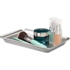 image:imageiDesign Metal Vanity Tray NonSlip Guest Towel Board for Bathroom Kitchen Office Craft Room Countertops Closets 65 x 10 x 1 Brushed Stainless Steel  NonSlip For Bathroom Kitchen Office Craft Room Guest Towel Board Countertops ClosetsBrushed