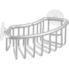 image:imageiDesign Metro Rustproof Aluminum Suction Sponge Holder for Kitchen Sink  Basket Silver  For Kitchen Sink RustproofSuction Corner Sink Center