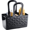 image:imageiDesign Orbz Plastic Bathroom Shower Tote Small Divided College Dorm Shower Caddy for Shampoo Conditioner Soap Cosmetics Beauty Products  BlushBlack