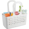 image:imageiDesign Orbz Plastic Bathroom Shower Tote Small Divided College Dorm Shower Caddy for Shampoo Conditioner Soap Cosmetics Beauty Products  BlushWhite
