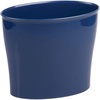 image:imageiDesign Oval Plastic Trash Can for Bath Bedroom Office  The Nuvo Collection  115 x 678 x 10 Navy BlueNavy Blue