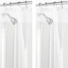image:imageiDesign PEVA Mold and Mildew Resistant Plastic Shower Curtain Liner for Use Alone or With Fabric Curtain Set of 2 72 x 72 White  Mold and Mildew Resistant Plastic Use Alone or With Fabric CurtainClear