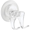 image:imageiDesign Plastic Power Lock Suction Shower Shaving Razor Holder FogFree Bathroom or Tub 6 x 2 x 7 MirrorRound  For Shaving with Razor Hook PowerLock Suction Shaving Mirror or Makeup MirrorHooks