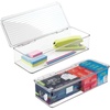 image:imageiDesign Plastic Stackable HingedLid Storage Box  Set of 4  Clear  Pantry or Kitchen UsePack of 2