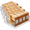 image:imageiDesign Plastic Stackable Pantry Bin Set of 2 Clear  Storage Bin with Handles For Cabinets or FridgePack of 4