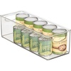 image:imageiDesign Plastic Stackable Pantry Bin with Handles Set of 4 Clear  For Kitchen Cabinets or Fridge Made in USAPack of 1