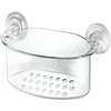 image:imageiDesign PowerLock Suction Shower Caddy Clear  Hanging Bathroom Organizer and StorageShower Basket Small