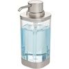 image:imageiDesign Refillable Liquid Soap Dispenser for Bathroom or Kitchen Countertop  ClearBrushed NickelPack of 1