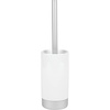 image:imageiDesign Sedona Ceramic Toothbrush and Toothpaste Holder for Bathroom Vanity Countertop or Medicine Cabinet 575 x 310 x 449 Satin WhiteNickel  For Bathroom Vanity Countertop or Medicine CabinetBowl Brush