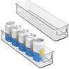 image:imageiDesign Slim Clear Plastic Storage Bin Extra Long Narrow Stackable Organizer for Kitchen and Pantry 2PackPack of 2