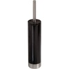 image:imageiDesign Slim Toilet Bowl Brush and Holder for Bathroom Storage  WhiteBrushed Stainless Steel 1 x Toilet Brush  Bathroom StorageBlack
