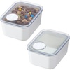 image:imageiDesign Small Airtight Canister with Removable Pour Cap Set of 4 White  For Pantry StoragePack of 2
