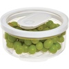 image:imageiDesign Small Round Fridge Produce Bin with Removable Drainage Tray and Lid  Set of 4  ClearPack of 1