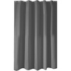 image:imageiDesign Solid Polyester Shower Curtain Sand Brown  12 Reinforced ButtonholesCharcoal