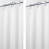 image:imageiDesign Solid Polyester Shower Curtain Sand Brown  12 Reinforced ButtonholesWhite