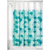 image:imageiDesign Splish Splash PEVA Bathroom Shower Curtain 72 x 72 Inches  White and Blue  12 Rustproof Metal GrommetsScales