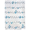 image:imageiDesign Splish Splash PEVA Bathroom Shower Curtain 72 x 72 Inches  White and Blue  12 Rustproof Metal GrommetsSharks