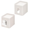 image:imageiDesign Square Tissue Cover for Bathroom Vanity Countertop or OfficeSet of 2Coconut White Boutique Box