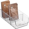 image:imageiDesign Stackable 3Section Divided Storage Bin Clear  For Pantry For Fridge For CabinetPack of 1