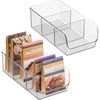 image:imageiDesign Stackable 3Section Divided Storage Bin Clear  For Pantry For Fridge For CabinetPack of 2