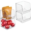 image:imageiDesign Stackable Clear Open Front Storage Bin 2Pack  Easy Access For Kitchen Pantry or CabinetPack of 4