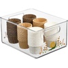 image:imageiDesign Stackable Clear Plastic Bin with Handles 2Pack  Kitchen Organizers and Storage For Fridge and PantrySnail