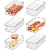 image:imageiDesign Stackable Fridge Organizer Bins with Lids for Fresh Produce  Set of 6  ClearPack of 6
