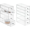 image:imageiDesign Stackable Makeup Organizer for Bathroom Countertop or VanitySet of 2Clear Tower5 Drawer M2