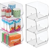image:imageiDesign Stackable OpenFront Storage Bins Set of 6 Clear  Kitchen and Pantry OrganizationPack of 6