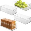 image:imageiDesign Stackable Storage Bin Set of 4 Clear  Organizer Bin for Kitchen and Pantry Made in USAPack of 4