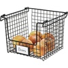 image:imageiDesign Stackable Wire Pantry Basket with Label Plate  Set of 6  Matte Black10 x 10 x 775