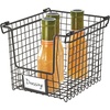 image:imageiDesign Stackable Wire Pantry Basket with Label Plate  Set of 6  Matte Black8 x 10 x 775