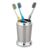 image:imageiDesign Stainless Steel Bathroom Toothbrush Holder Pack of 2  BrushedChrome Split Finish For CountersBrushedChrome Split Finish