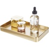 image:imageiDesign Stainless Steel Bathroom Tray for Towels Cosmetics and Accessories The Gia Collection  962 x 562 x 107 WhiteSoft Brass