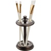 image:imageiDesign Steel Divided Toothbrush Holder Stand 325 x 325 x 575  Four Divided Compartments Brushed Nickel amp Polished ChromeBronze