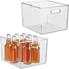 image:imageiDesign Storage Bin with Handles 12 x 10 x 8 Clear  For Kitchen Pantry Cabinet Nursery CraftsPack of 2