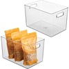 image:imageiDesign Storage Bins with Handles Set of 2 Clear  Organizer Bins For Kitchen Pantry Bathroom or Home OfficePack of 2