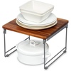 image:imageiDesign The Ra Safford Collection Acacia Wood and Wire Serving Tray 145 x 75 x 32Riser  Small
