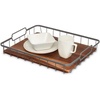image:imageiDesign The Ra Safford Collection Acacia Wood and Wire Serving Tray 145 x 75 x 32Tray