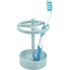 image:imageiDesign Toothbrush Holder Clear  For Normal to Large Toothbrushes Fits Spin Brushes Holds ToothpasteBaby Blue