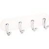 image:imageiDesign York Adhesive Backed Key Holder for Wall 15 x 7 x 55 Brushed Stainless SteelWhite
