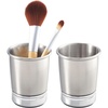 image:imageiDesign York Metal Tumbler Split Finish  Makeup Brush Holder Toothbrush Holder 325 x 325 x 425 For Bathroom Countertop Desk Dorm VanityPack of 2