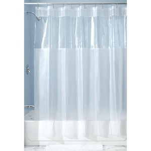 image:imageInterDesign 26680 Shower Curtain 72 in W X 72 in L X 14 in T Vinyl Clear  Master Guest Kids BathroomClear